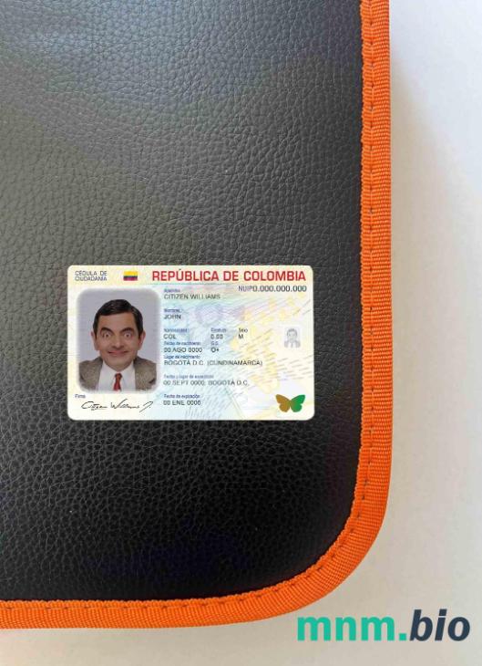 Kolumbia ID (2020 – obecnie) fotowygląd szablon PSD